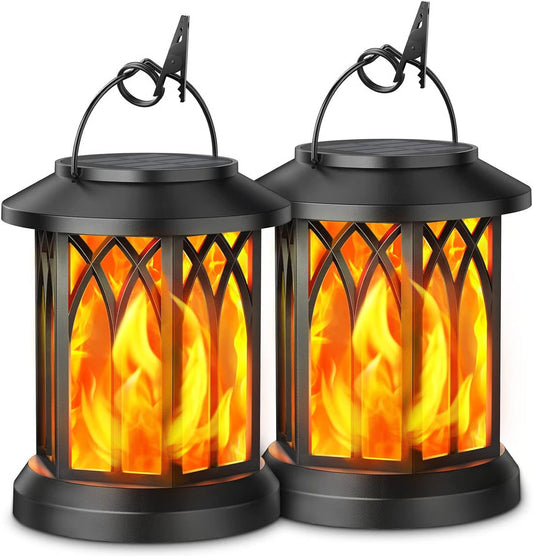 ✨LAST DAY ONLY 49% OFF🔥 upgraded flickering flame solar lantern outdoor waterproof light